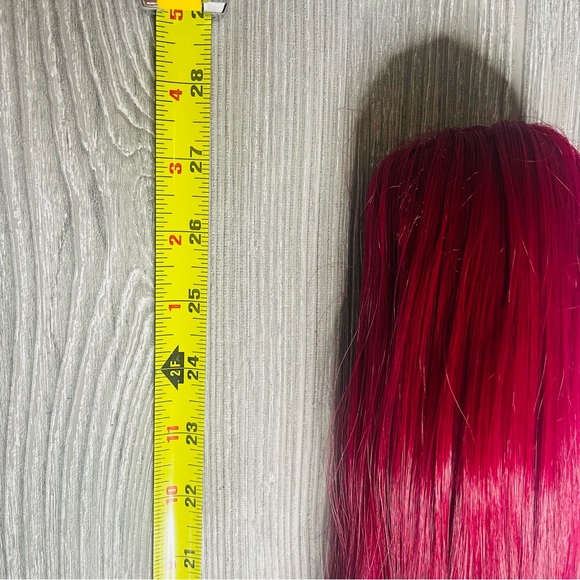 Clip on red auburn pony tail / wig hair extension for red auburn hair Halloween - Picture 5 of 6